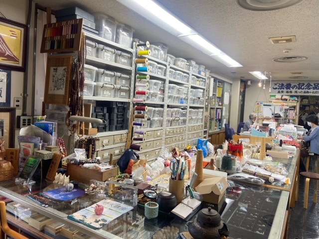 店舗内にある職人さんの作業スペース